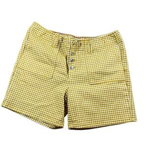 Sabrina Lauren Yellow Gingham Women's Shorts Size 22W